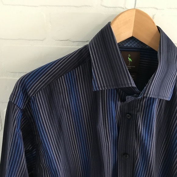 Taylorbyrd Men’s Button down shirt Black Blue Size XL - Picture 2 of 4